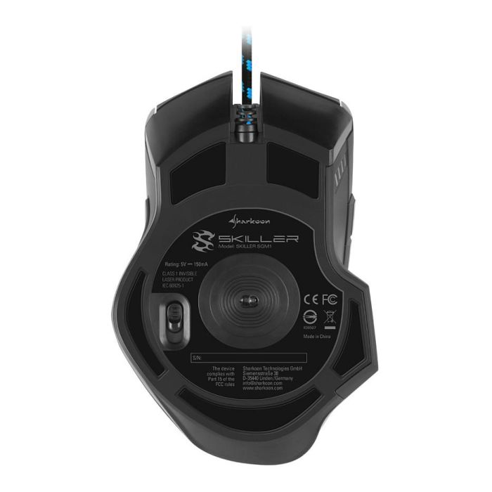 SHARKOON Ratón Gaming Skiller SGM1, Ergonómico, Óptico, 10800 DPI, 12 Teclas, Negro 5