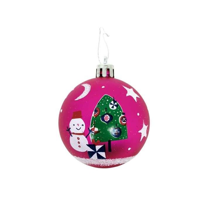 Bolas navidad 8cm pack 6 fucsia peppa pig "cosy corner" 1 Bolas navidad 8cm pack 6 fucsia peppa pig "cosy corner" 1