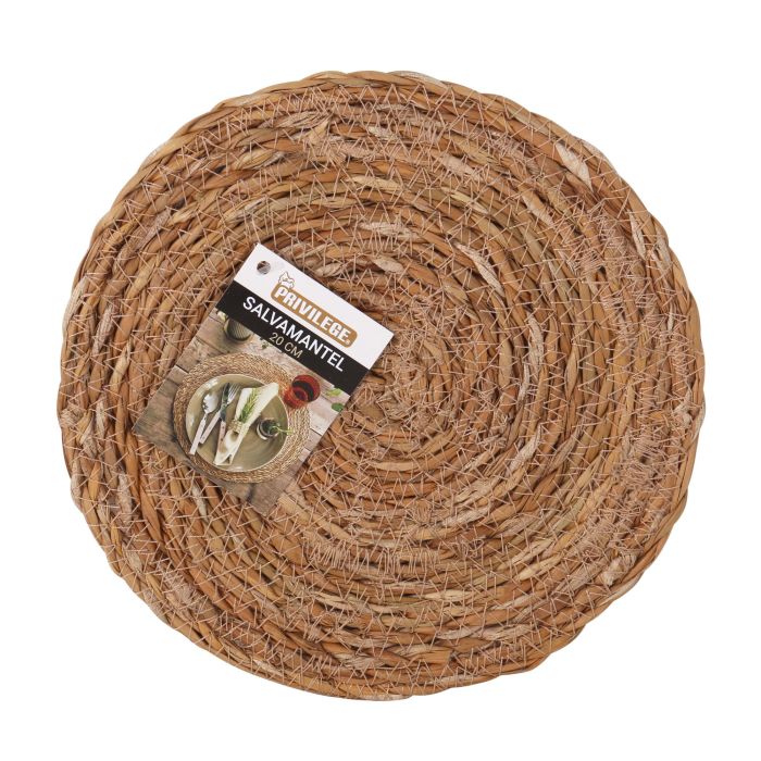 Salvamantel redondo Seagrass 20 cm Privilege (36 Unidades) 2 Salvamantel redondo Seagrass 20 cm Privilege (36 Unidades) 2