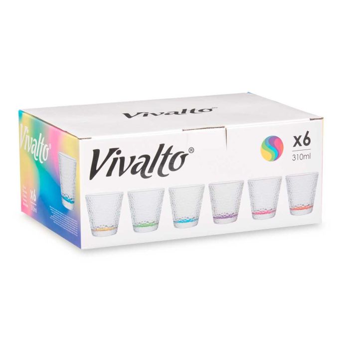 Vaso Vidrio Lagrima Transp Color 310 Ml Vivalto 9CM (36 Unidades) 2 Vaso Vidrio Lagrima Transp Color 310 Ml Vivalto 9CM (36 Unidades) 2