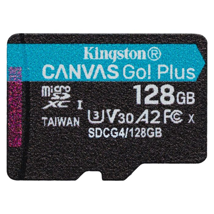 Kingston SDCG4/128GB Tarjeta MicroSDXC Canvas Go Plus de 128GB, Clase 10, U3, V30, A2 para Móviles, Drones y Cámaras Deportivas 1 Kingston SDCG4/128GB Tarjeta MicroSDXC Canvas Go Plus de 128GB, Clase 10, U3, V30, A2 para Móviles, Drones y Cámaras Deportivas 1