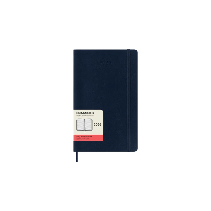 Moleskine DSB2012DC3Y26 Agenda 2026 Diaria 12 Meses Tapa Blanda Tamaño L (13x21 cm) Azul Zafiro