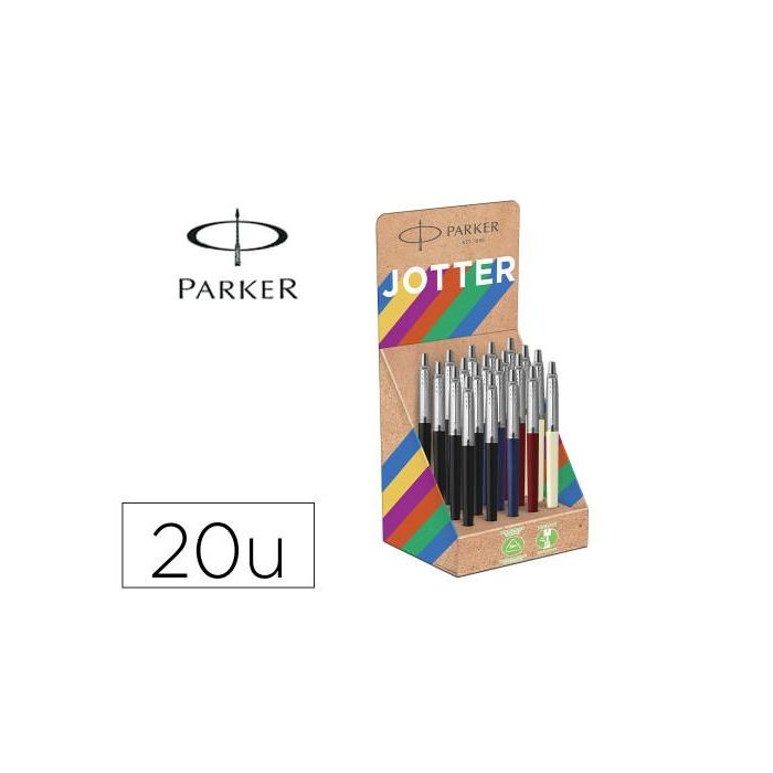 Parker Jotter Originals Reciclados - Expositor 20 uds, Colores Clásicos 2190110 0 Parker Jotter Originals Reciclados - Expositor 20 uds, Colores Clásicos 2190110 0