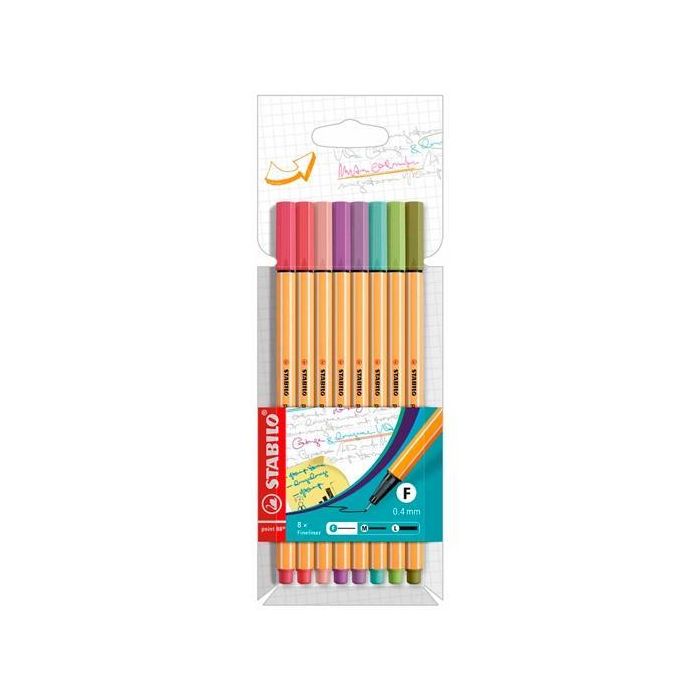 Stabilo Rotuladores Point 88 C-Surtidos Pastel Estuche 8 Ud