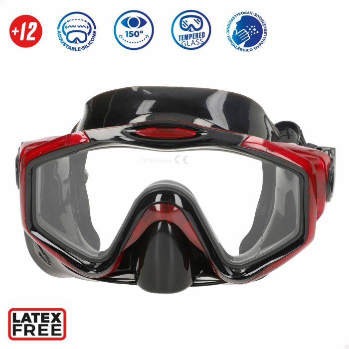 Gafas de Buceo con Tubo AquaSport Azul Rojo (6 Unidades) 4 Gafas de Buceo con Tubo AquaSport Azul Rojo (6 Unidades) 4