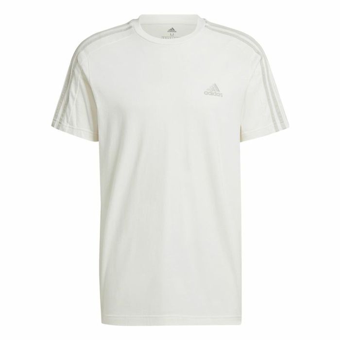 Camiseta de Manga Corta Hombre Adidas Essentials 3 Bandas Blanco L 0 Camiseta de Manga Corta Hombre Adidas Essentials 3 Bandas Blanco L 0