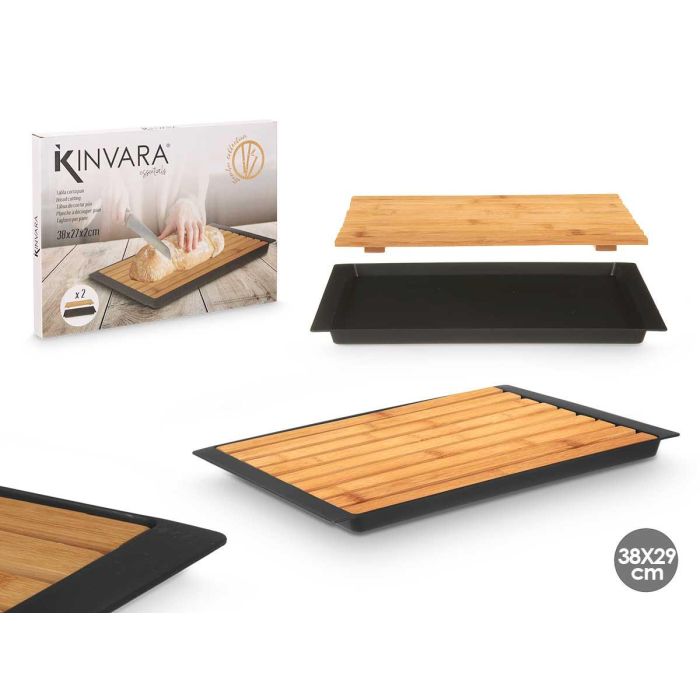 Tabla Cortar Pan Negra 38X27Cm Kinvara (8 Unidades) Tabla Cortar Pan Negra 38X27Cm Kinvara (8 Unidades)