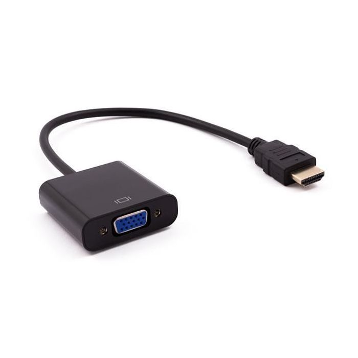 Nilox Cable Adaptador HDMI Macho a VGA Hembra Negro - Conecta dispositivos HD a pantallas VGA Nilox Cable Adaptador HDMI Macho a VGA Hembra Negro - Conecta dispositivos HD a pantallas VGA