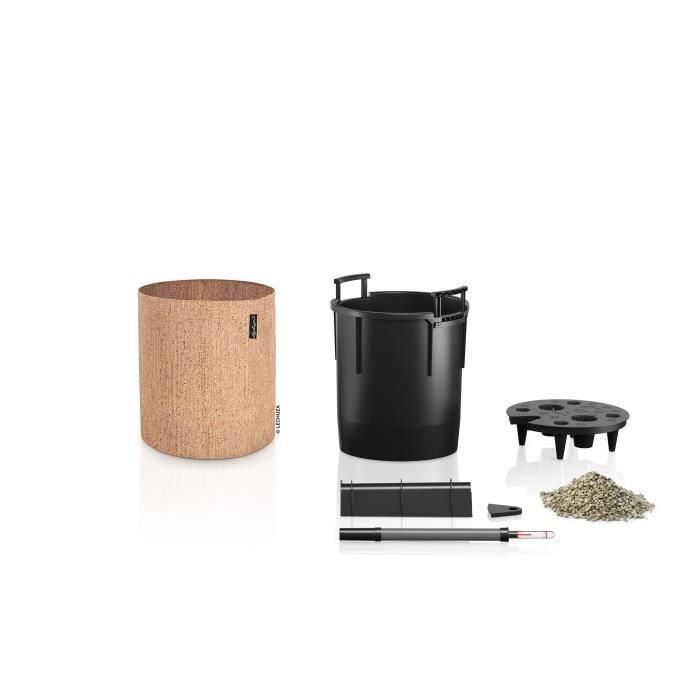 Jardinera - Trend cover 32 - Kit completo de corcho - Beige claro - 13 L - LECHUZA 1