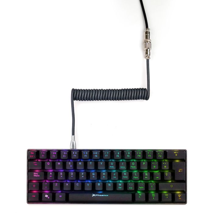 Phoenix technologies Kioru Cable Aviador en Espiral para Teclado Mecánico Tipo C - Estilo Profesional y Minimalista 2 Phoenix technologies Kioru Cable Aviador en Espiral para Teclado Mecánico Tipo C - Estilo Profesional y Minimalista 2