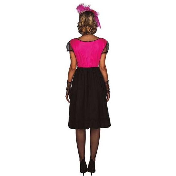 Disfraz señorita saloon rosa ml (tocado, vestido y mitones) 3 Disfraz señorita saloon rosa ml (tocado, vestido y mitones) 3