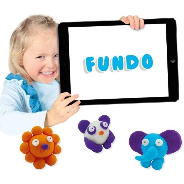 Plastilina FunDo - Animales salvajes (3x90gr-1x40gr) - SES CREATIVE - Interactivo para niños pequeños. 1