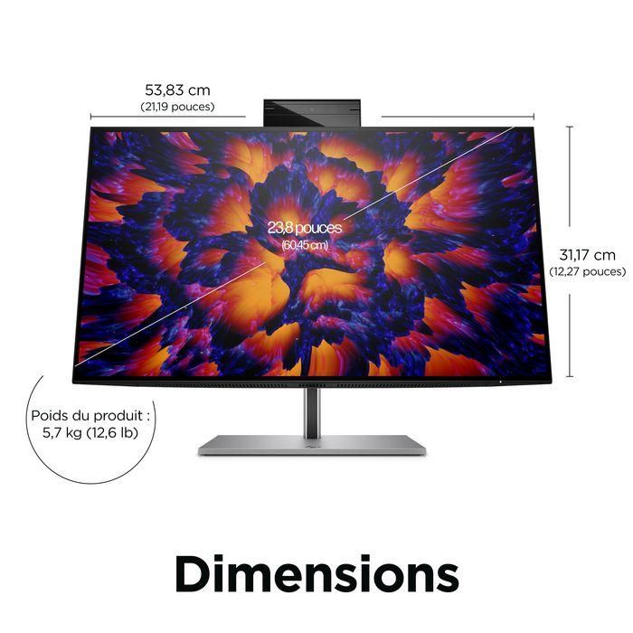 HP Z24m G3 Monitor de Conferencia QHD 23.8" (60.5cm) con Webcam 5MP, Altavoces y Micrófono, HDR, Precisión Color 14 HP Z24m G3 Monitor de Conferencia QHD 23.8" (60.5cm) con Webcam 5MP, Altavoces y Micrófono, HDR, Precisión Color 14