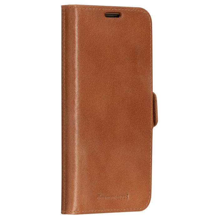 dbramante1928 Lynge - Flip-Hülle für Mobiltelefon für Samsung Galaxy S23 - Funda tipo Folio de Cuero Ecológico Vollnarbenleder Marrón Claro con Cierre Magnético y Carga Inalámbrica 6