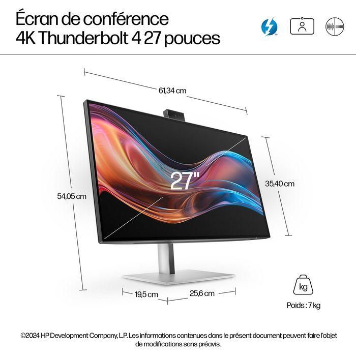HP Series 7 Pro 27 inch 4K Conferencing Monitor - 727pm 9