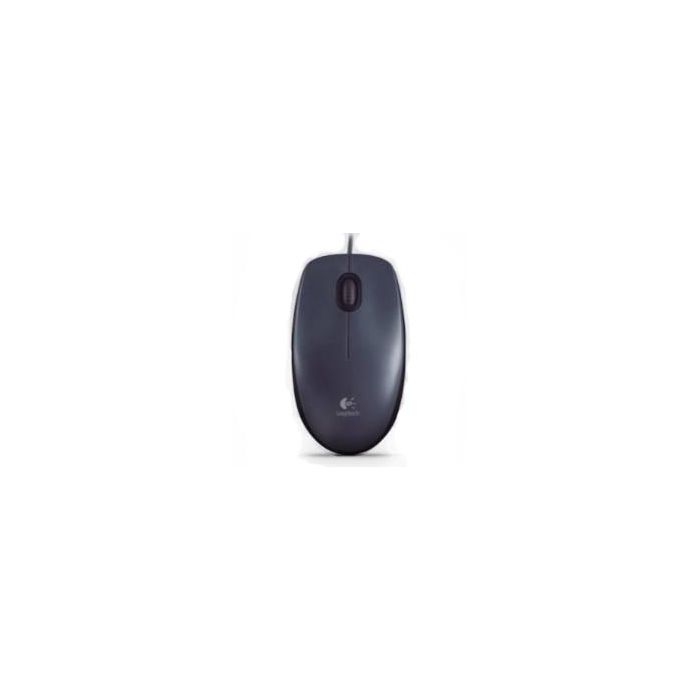 Logitech M90 Ratón Óptico USB con Cable Negro, 1000 dpi, Ergonómico, Control Preciso para Ordenador
