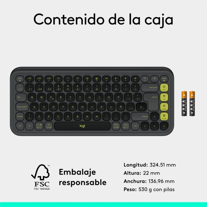 Teclado Logitech Pop Icon Keys Inalambrico 9