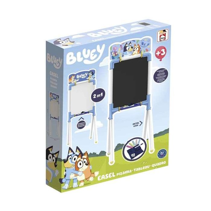 Pizarra bluey 2 en 1 magnetica y para tizas 37x32x98 cm incluye 12 accesorios 4