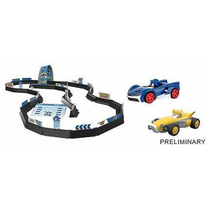 Carrera Pista de Carreras Team Sonic Racing con 2 Coches Radio Control Escala 1:43, 2,4 GHz, Edad 6+ años, Pilas Incluidas Carrera Pista de Carreras Team Sonic Racing con 2 Coches Radio Control Escala 1:43, 2,4 GHz, Edad 6+ años, Pilas Incluidas