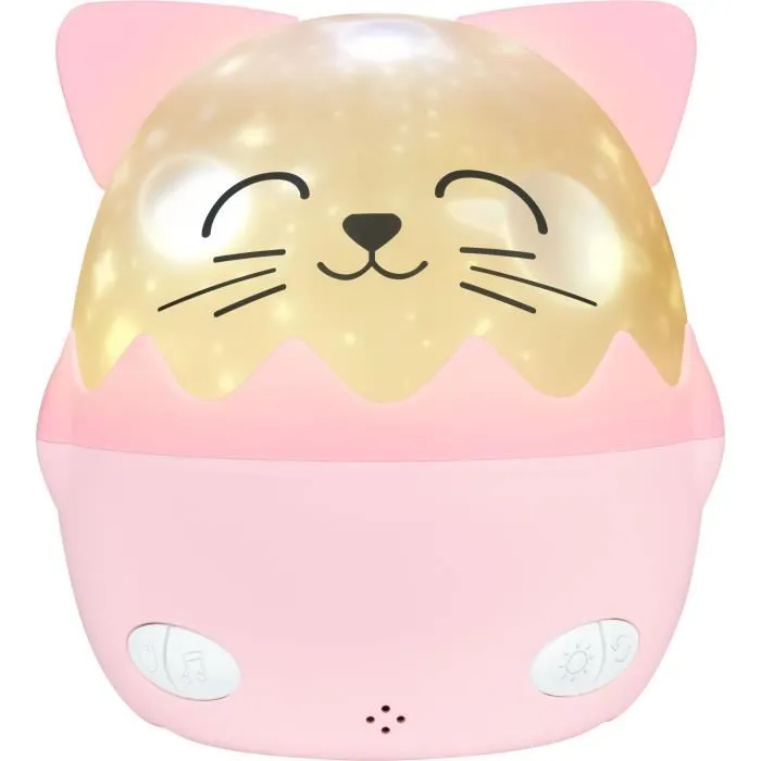 Bigben Interactive Luz Nocturna Musical Inalámbrica Cat Proyección 360° 13 Películas 8 Melodías Mando a Distancia Batería USB-C BIG1722426636833 2