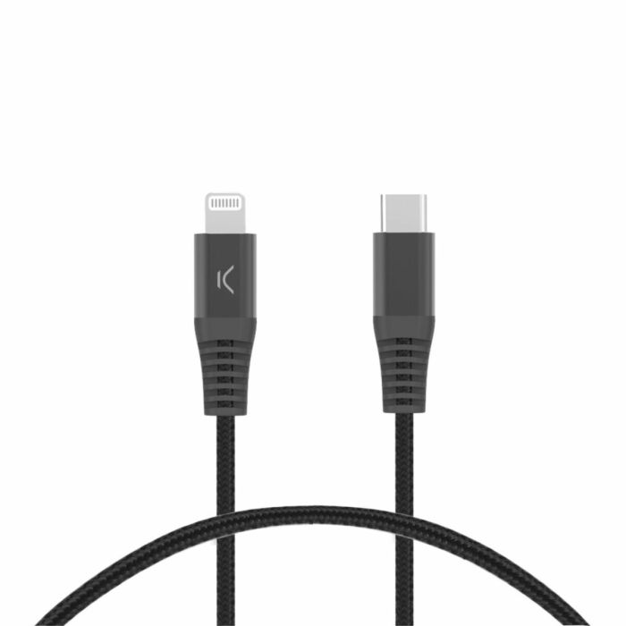 Cable USB-C a Lightning KSIX Negro