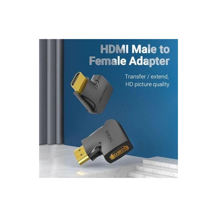 Adaptador HDMI 4K 270º Vention AIQB0-2/ HDMI Macho - HDMI Hembra/ Pack 2 Uds 1 Adaptador HDMI 4K 270º Vention AIQB0-2/ HDMI Macho - HDMI Hembra/ Pack 2 Uds 1