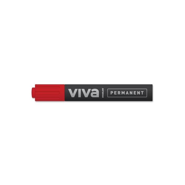 Marcador Permanente Molin Rtp230 Conico Rojo 12 unidades