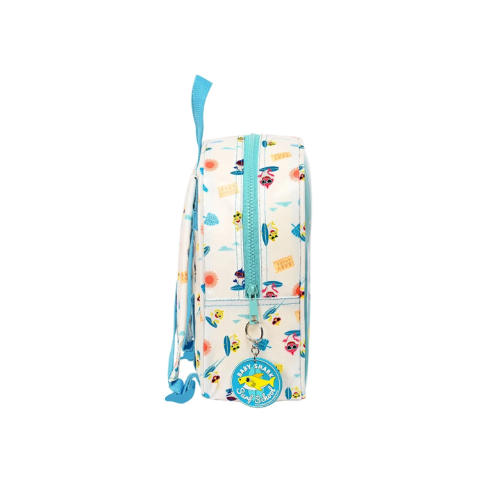 Mochila Infantil Baby Shark Surfing Azul Blanco 22 x 27 x 10 cm 2