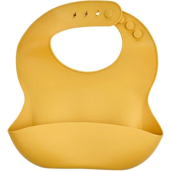 Thermobaby AAAMI10101 Set de 2 Baberos de Silicona Verde Cactus y Amarillo Miel 2