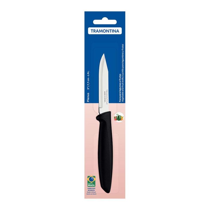 Tramontina Plenus Cuchillo para Legumbres y Frutas Negro Acero Inoxidable 7.7 cm 1