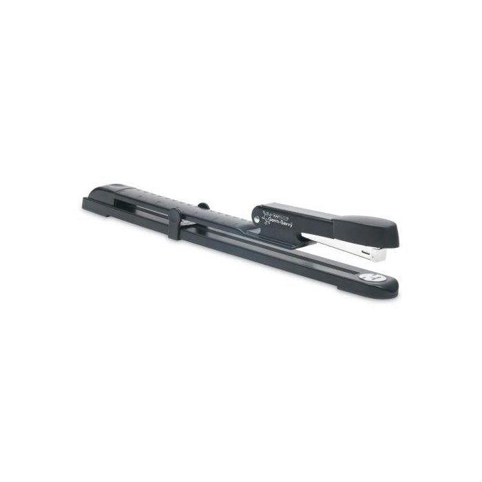 Grapadora Rapesco Antibacteriano Marlin (25H) Brazo Largo (Incluye 105 Grapas 26/6Mm) Negro