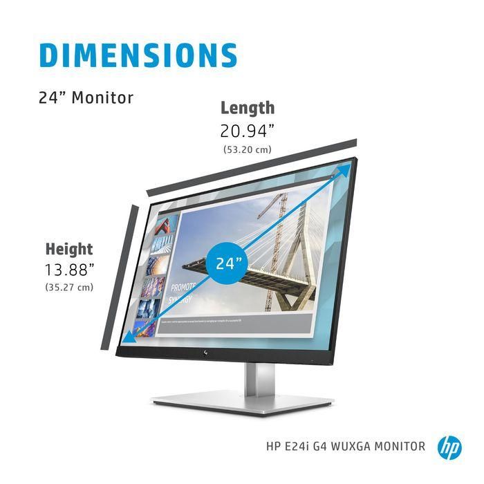 HP E24i G4 Monitor 24" WUXGA 1920x1200 IPS 16:10 Ergonómico con HP Eye Ease 5ms 4