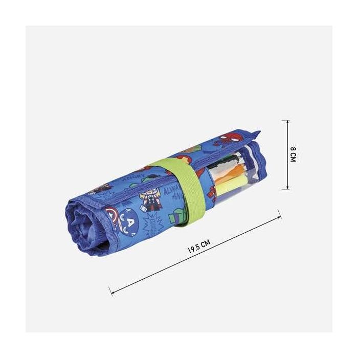 Cerdá Estuche Portatodo Accesorios Capitán América Avengers Azul, para Material Escolar, Niños 3-12 Años 6