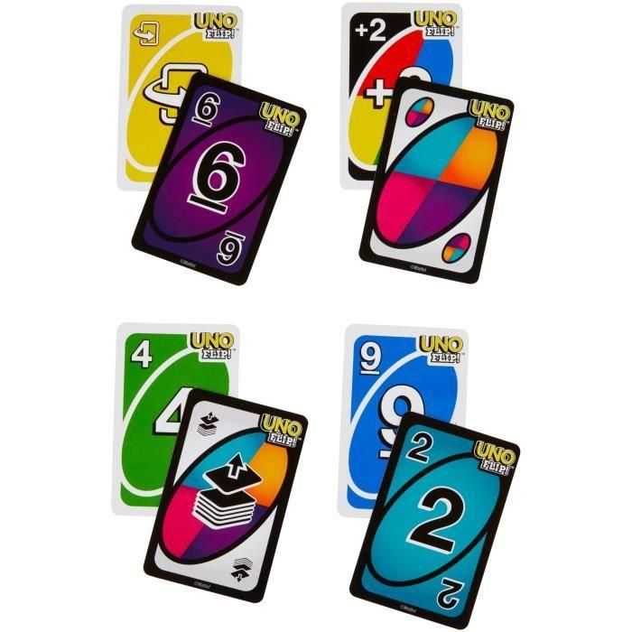 Mattel Games GDR44 Juego de Cartas UNO Flip. Edición con Baraja a Doble Cara y Carta Especial FLIP. Familiar +7 años. 2