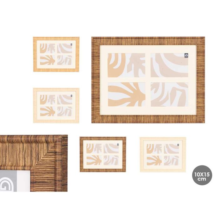 Giftdecor Marco Rayado para 4 Fotos, Madera MDF, Vidrio y Metal, 32.5x42.5x1.5 cm, Colores Surtidos (12 Unidades) Giftdecor Marco Rayado para 4 Fotos, Madera MDF, Vidrio y Metal, 32.5x42.5x1.5 cm, Colores Surtidos (12 Unidades)