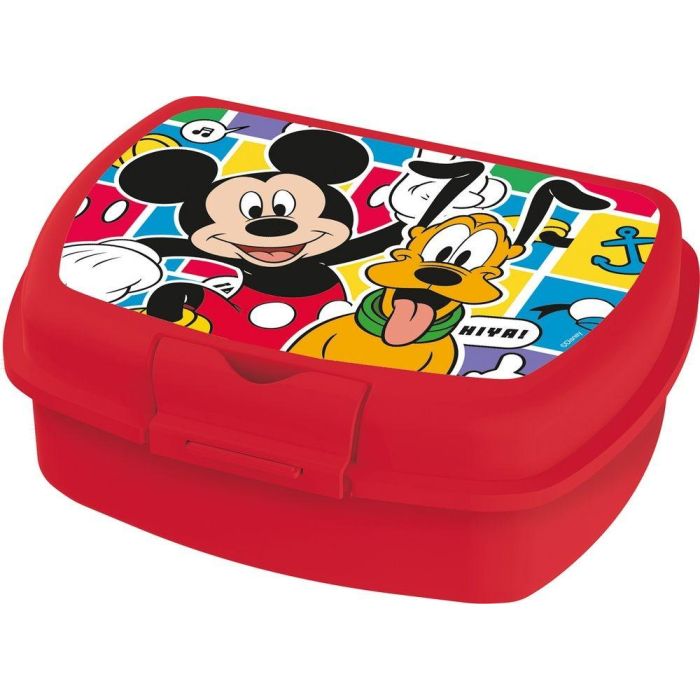 Disney Sandwichera Urbana Mickey CZ11370 Plástico Alimentario Reciclable Libre de BPA Licencia Oficial Fácil de Limpiar