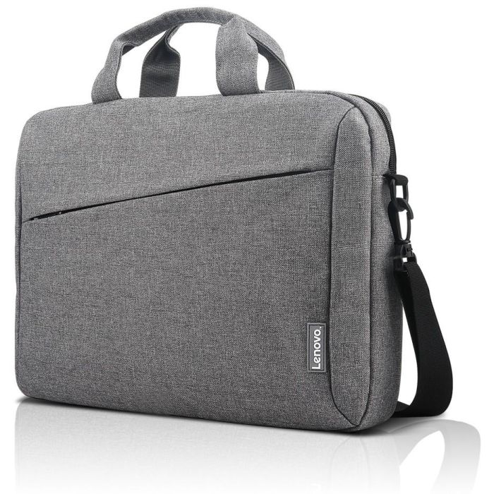 Lenovo T210 Funda Casual Toploader para Portátiles de hasta 15.6", Gris, Tejido Resistente al Agua y Correa para Equipaje