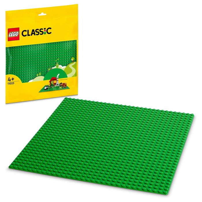 LEGO Classic Base Verde, Juego Construcción, 4+ Años, 1 Pieza, Plástico, Multicolor