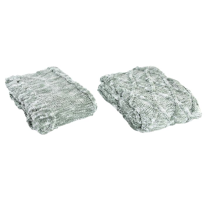 DKD Home Decor Plaid Alpino Verde 125 x 150 cm (2 Unidades) 3