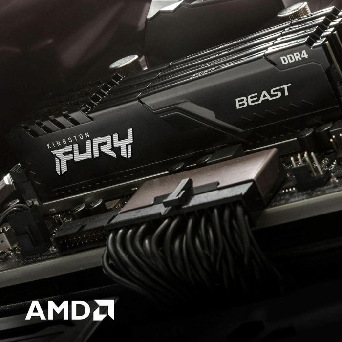Kingston 3200 64GB FURY Beast - Kit de Memoria RAM DDR4, 2x 32GB, 3200MT/s, CL16 DIMM para PC Gaming 13 Kingston 3200 64GB FURY Beast - Kit de Memoria RAM DDR4, 2x 32GB, 3200MT/s, CL16 DIMM para PC Gaming 13