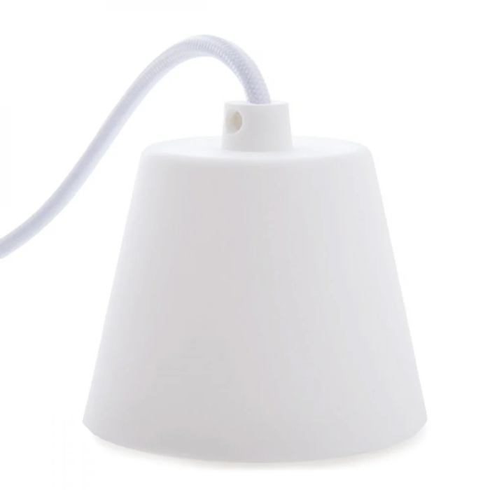 Portalámparas E27 con Cable de Tela y Rosetón Blanco - Cable Colgante para Lámpara Moderna 1