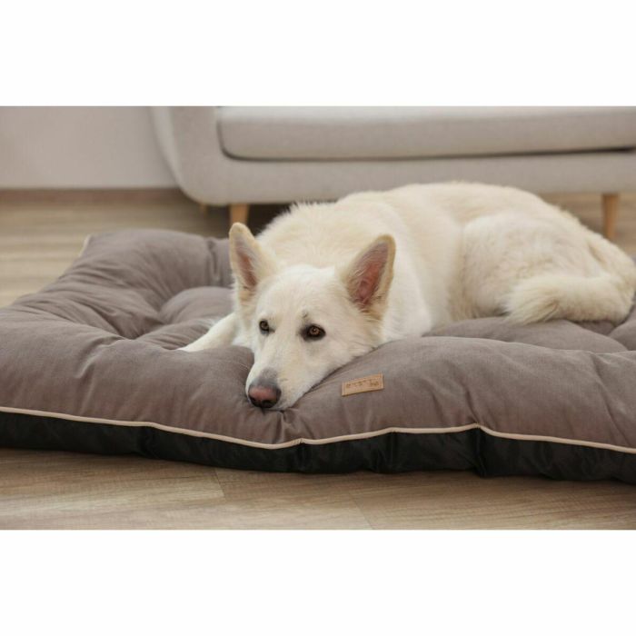 Kerbl KER4018653387689 Colchón de suelo Benno de tela para mascotas, Talla L (100 x 75 cm), Marrón 1