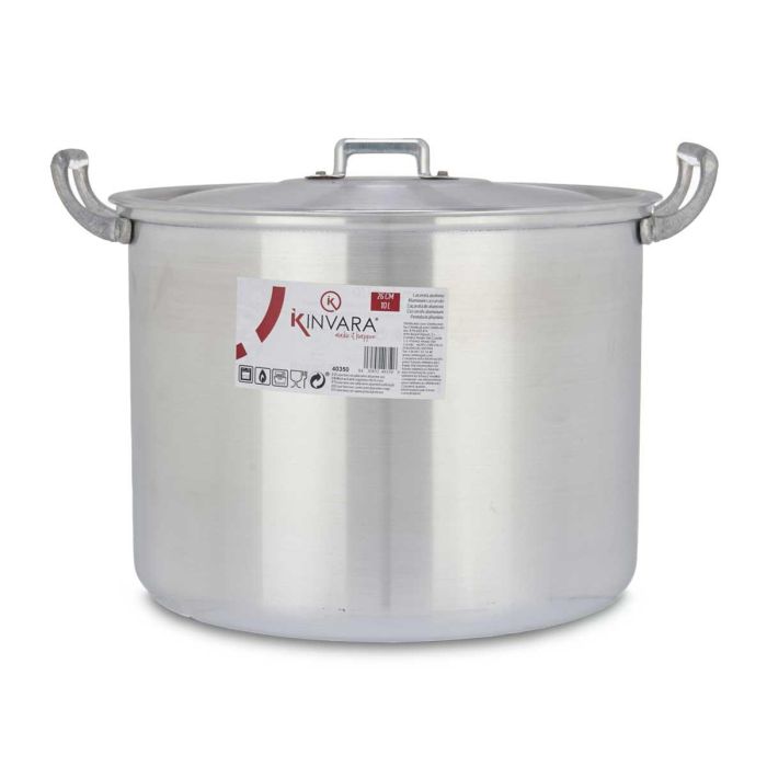 Olla de Aluminio Kinvara 26 cm, 10 Litros - Plata (4 Unidades) 2