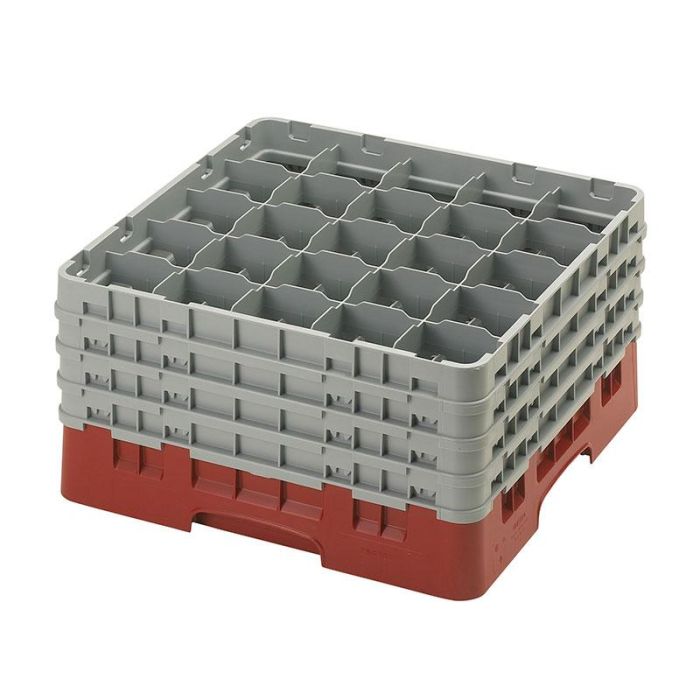 CAMBRO - 25S900-416 - Cesta de lavado 25 comp. 4 alturas- 8,7 cm Ø máx. - alt. máx. 24,1 cm - 50 x 50 x 26,7 cm - Arándano
