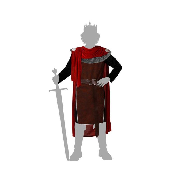 Disfraz Rey Medieval Rojo Con Capa para Hombre Adulto Tallas XS-S 4 Disfraz Rey Medieval Rojo Con Capa para Hombre Adulto Tallas XS-S 4