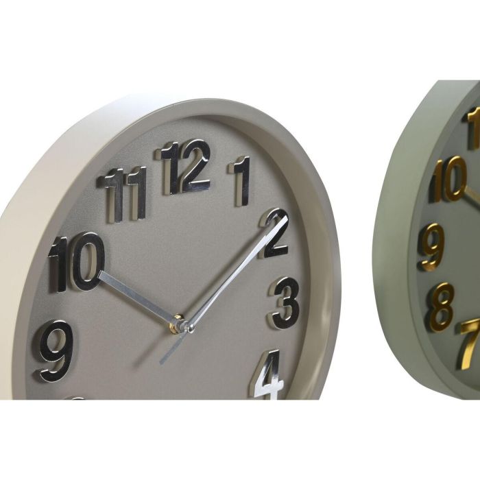 Reloj Pared Urban DKD Home Decor Verde Gris 4 x 30 x 30 cm (2 Unidades) 3 Reloj Pared Urban DKD Home Decor Verde Gris 4 x 30 x 30 cm (2 Unidades) 3