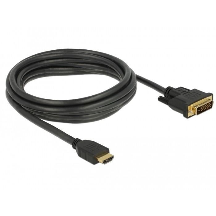 DELOCK HDMI zu DVI 24+1 Kabel bidirektional 3 m 1