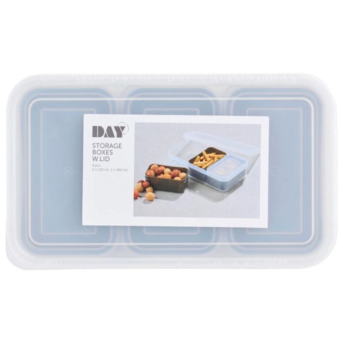 Juego De 4 Fiambreras 110 Y 450 Ml Day 5