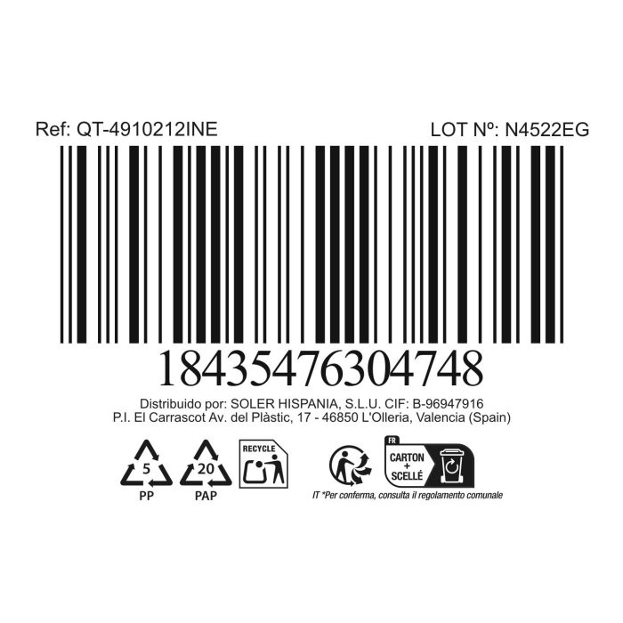 Inde - Batería de Cocina 12 Piezas de Acero Inoxidable para Inducción Colección Genova - 48.1 cm Largo x 27.4 cm Ancho x 21.3 cm Alto (2 Unidades) 1