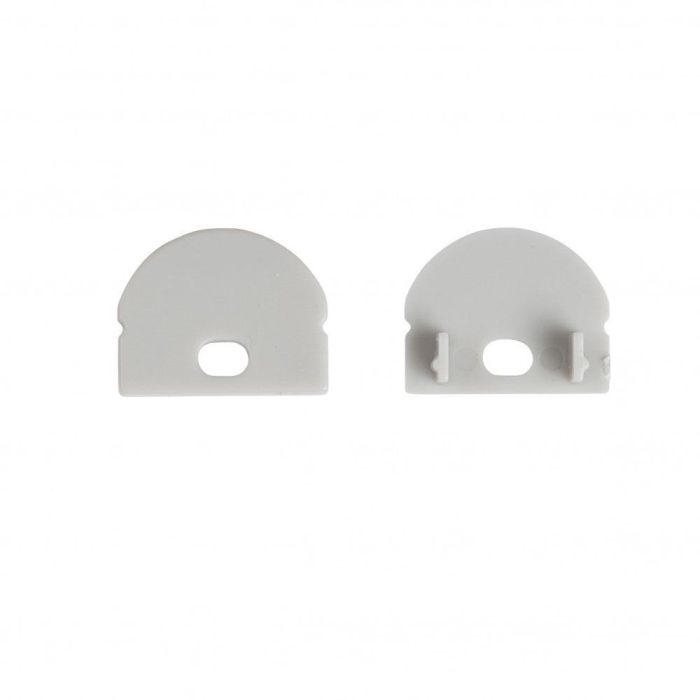 Greenice LLE-ALP001Rl Tapón Final con Agujero para Perfil de LED Tira Flexible o Rígida, ideal para Luz Empotrada en Vitrinas o Armarios